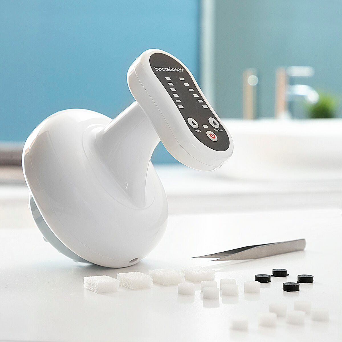 InnovaGoods Cellout wiederaufladbares Anti-Cellulite-Massagegerät mit Saugglocke und Wärmefunktion – Seitenansicht