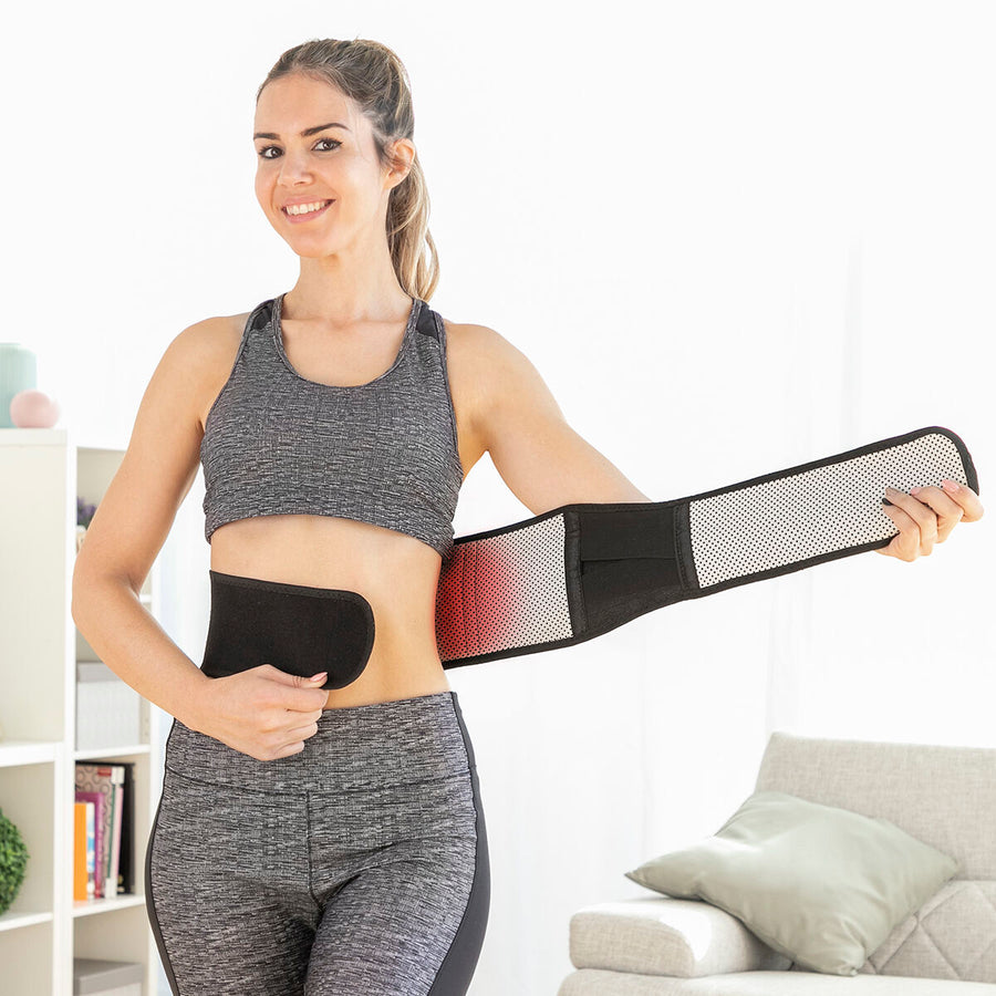 Tourmabelt InnovaGoods Haltungskorrektur-Gürtel mit Turmalin-Magneten in Schwarz und Weiss – Produktansicht
