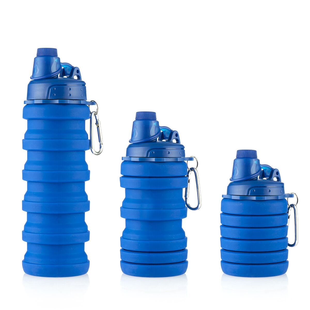 Faltbare blaue Silikonflasche InnovaGoods 500 ml – Verpackung