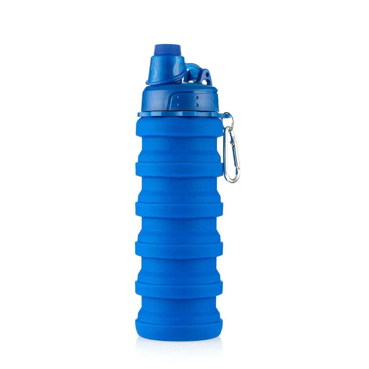 Faltbare blaue Silikonflasche InnovaGoods 500 ml – Detailansicht