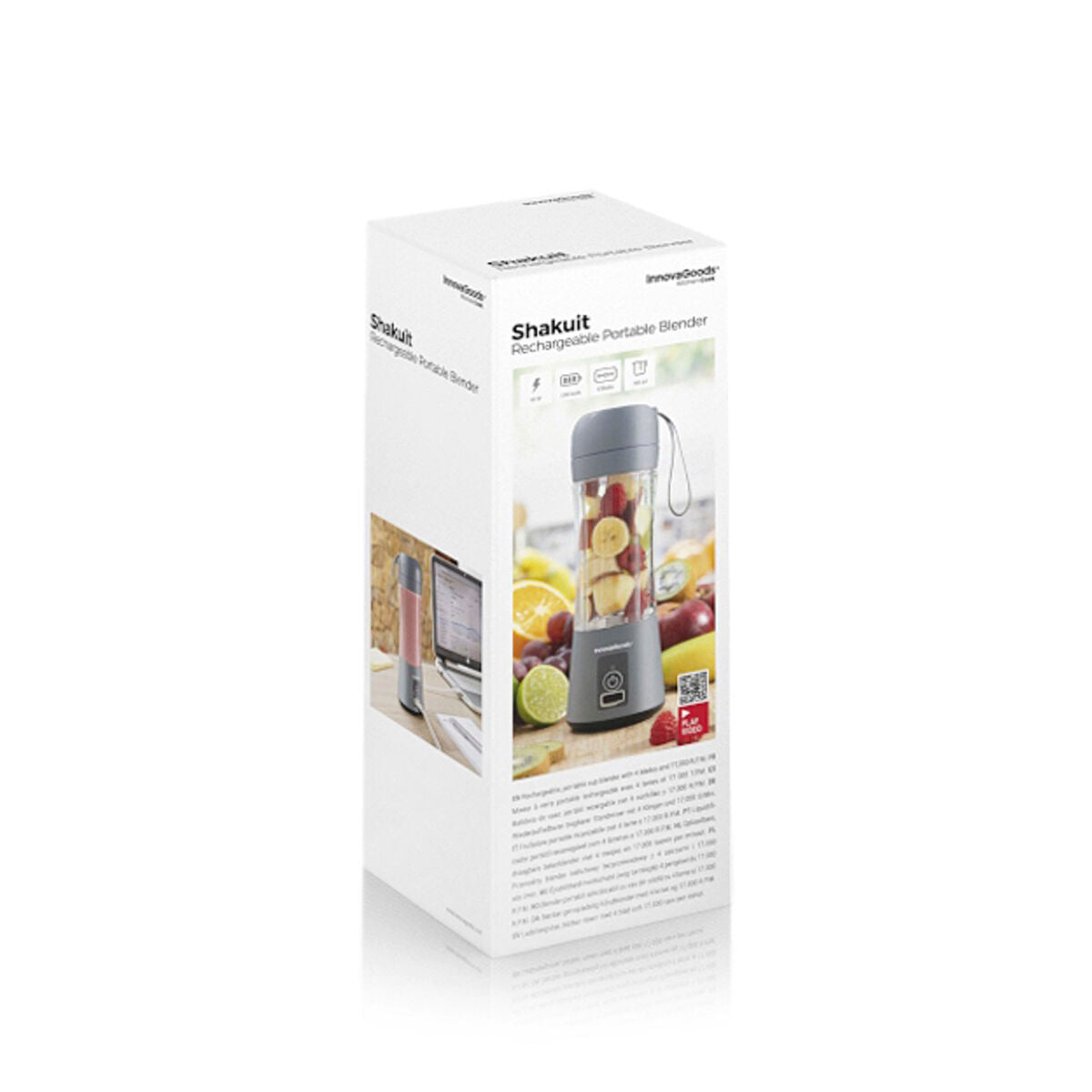 Wiederaufladbarer tragbarer Standmixer Shakuit 380 ml von InnovaGoods – Detailansicht