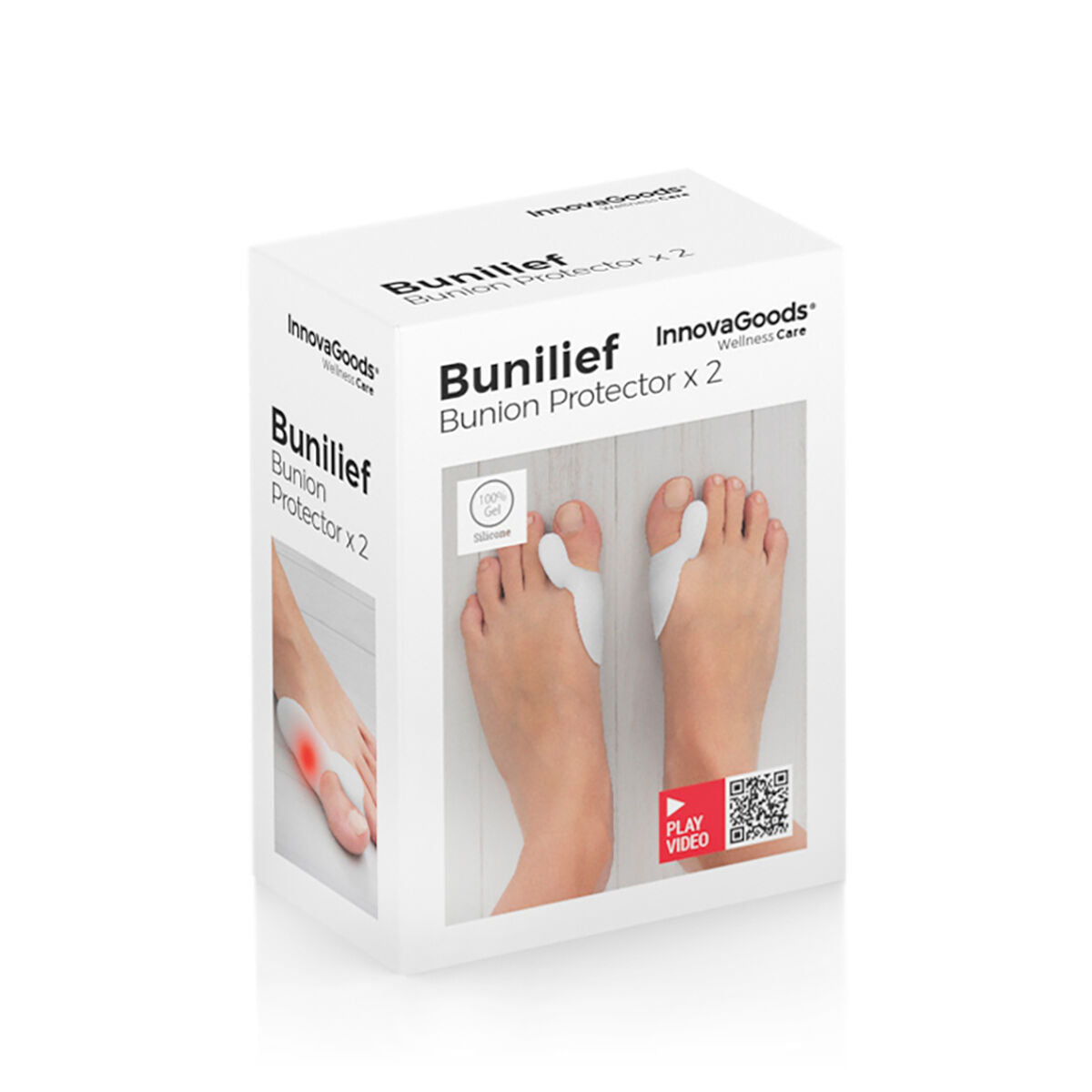 InnovaGoods Bunilief Silikonpolster für Hühneraugen, 2 Stück – Detailansicht