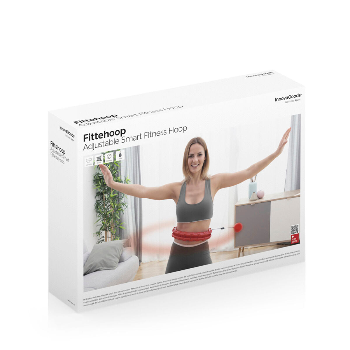Anpassbarer Fitnessring Fittehoop mit Trainingsgewicht von InnovaGoods – Anwendungsansicht