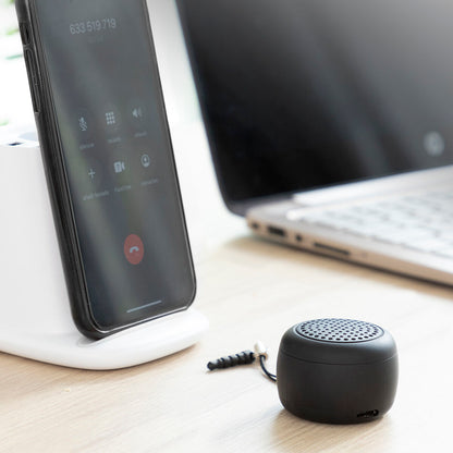 Wiederaufladbarer tragbarer Mini-Bluetooth-Lautsprecher Miund von InnovaGoods in Schwarz – Ansicht 8