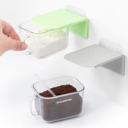 InnovaGoods Handstore selbstklebende Küchenbehälter 2 Stück für Gewürze – Anwendungsansicht