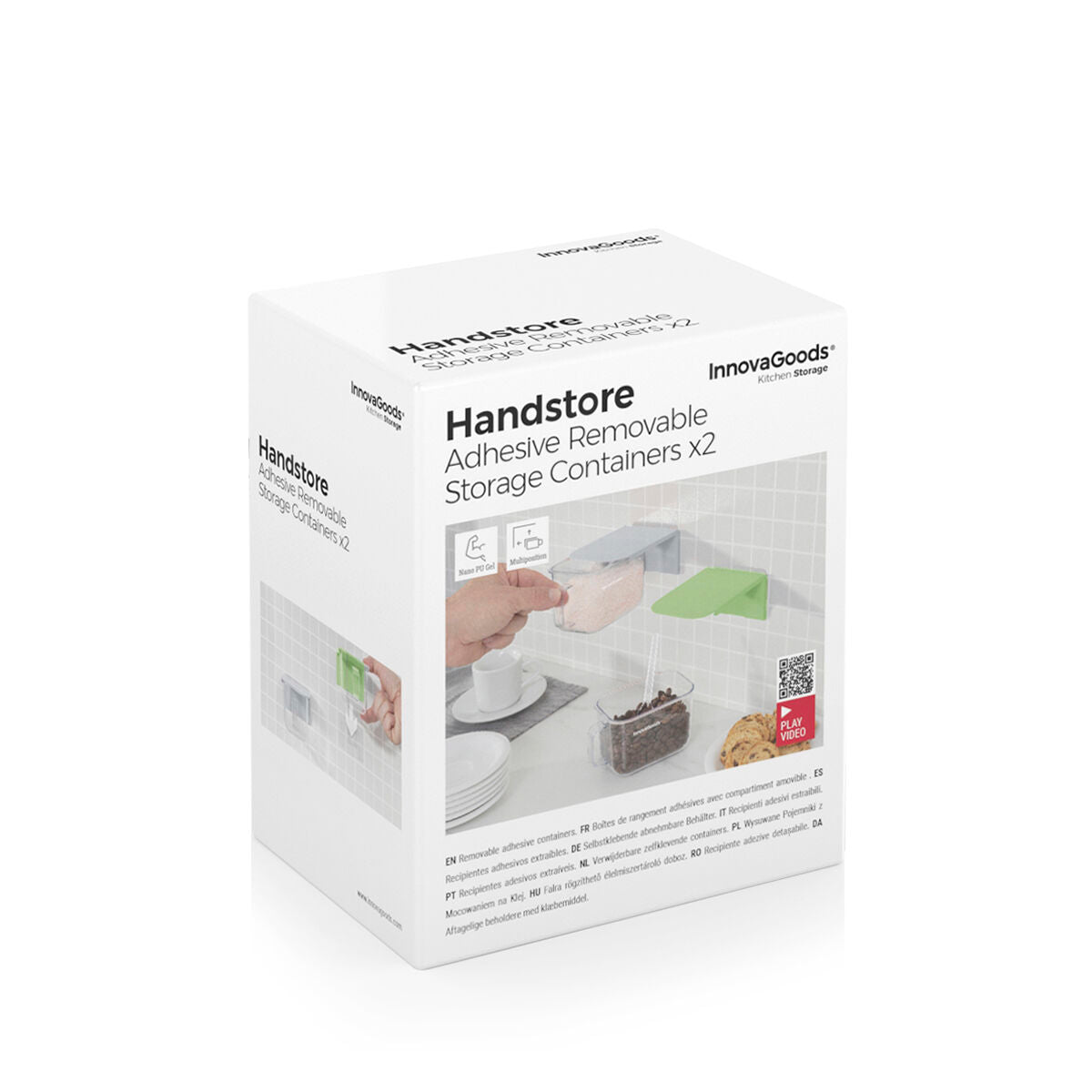 InnovaGoods Handstore selbstklebende Küchenbehälter 2 Stück für Gewürze – Detailansicht