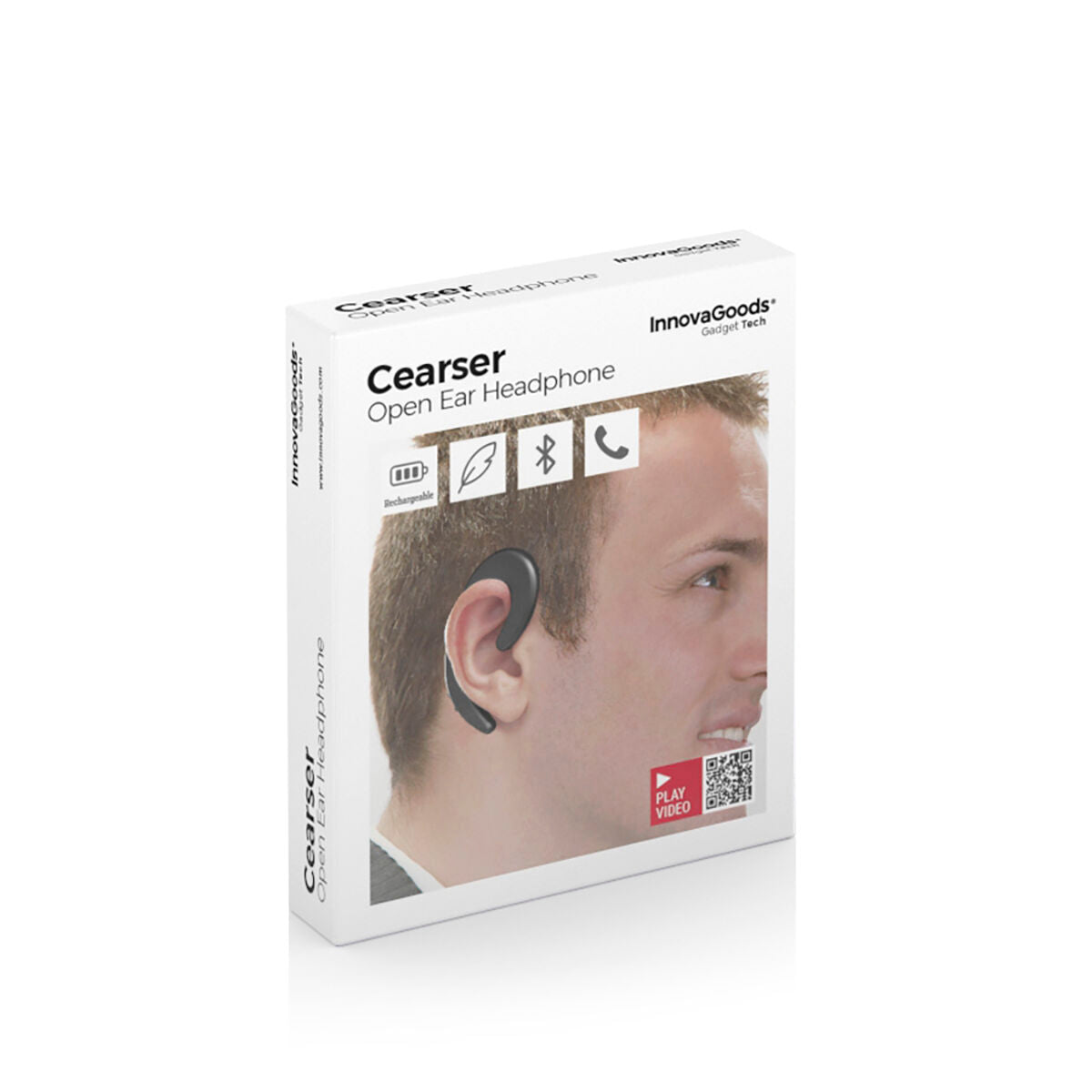 Schwarzer Cearser Open-Ear-Bluetooth-Kopfhörer von InnovaGoods – Ansicht 7