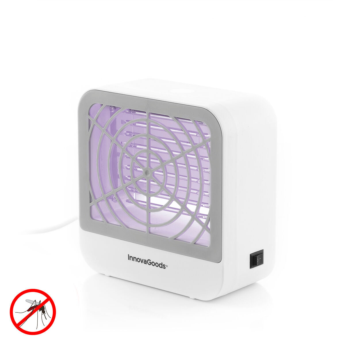 InnovaGoods Anti-Mücken-Lampe KL Box mit Wandaufhänger und USB-Kabel – Verpackung