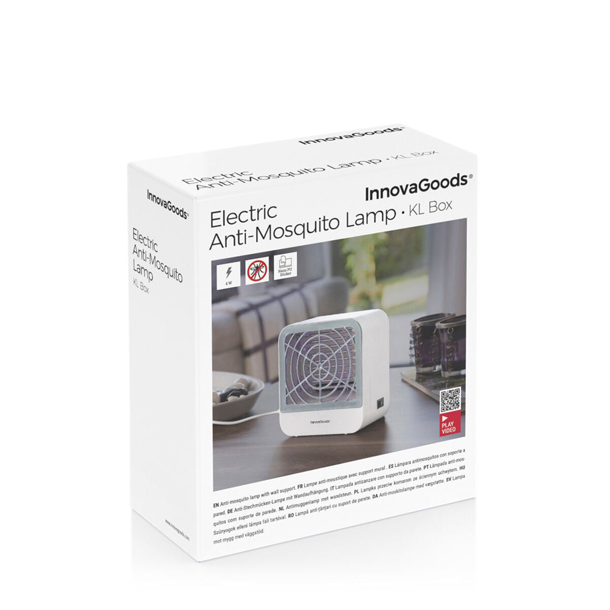 InnovaGoods Anti-Mücken-Lampe KL Box mit Wandaufhänger und USB-Kabel – Detailansicht