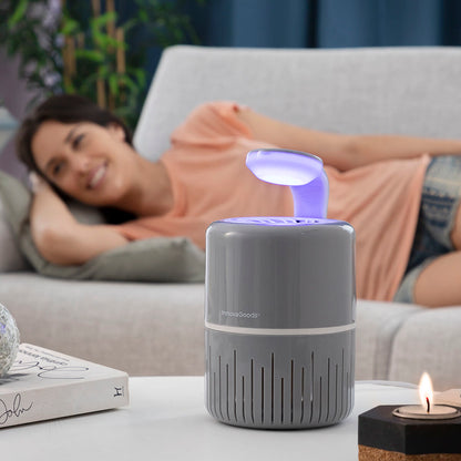 Anti-Mücken-Sauglampe KL Drain von InnovaGoods in Grau und Weiss – Rückansicht