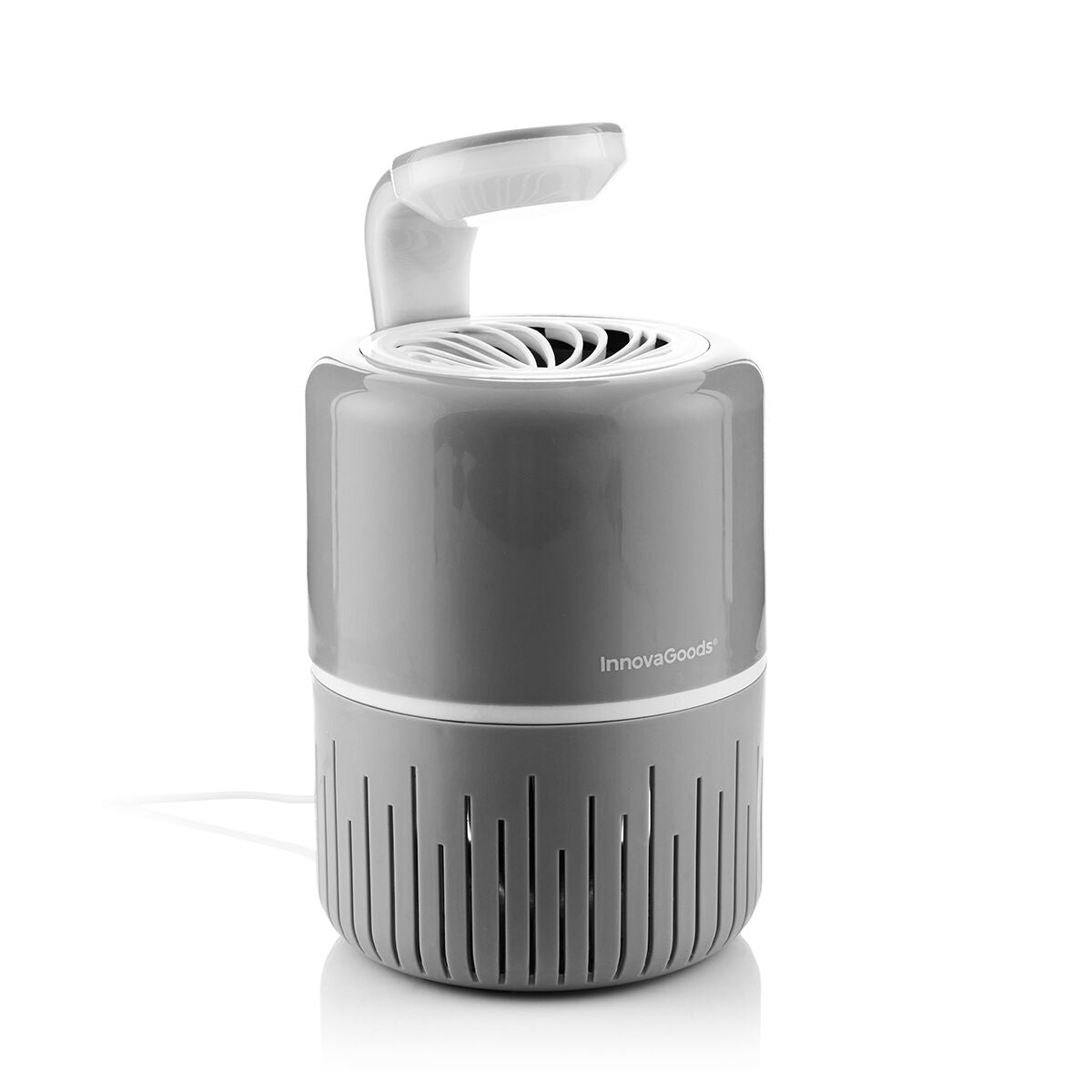 Anti-Mücken-Sauglampe KL Drain von InnovaGoods in Grau und Weiss – Seitenansicht