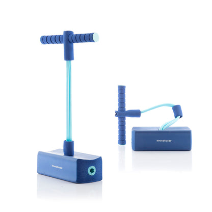 Blauer Gummi-Pogospringer FunP von InnovaGoods – Rückansicht
