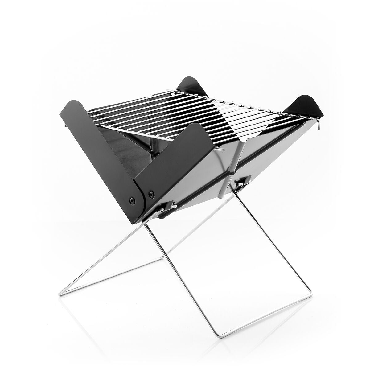 InnovaGoods Foldecue tragbarer klappbarer Mini-Holzkohlegrill schwarz – Ansicht 7