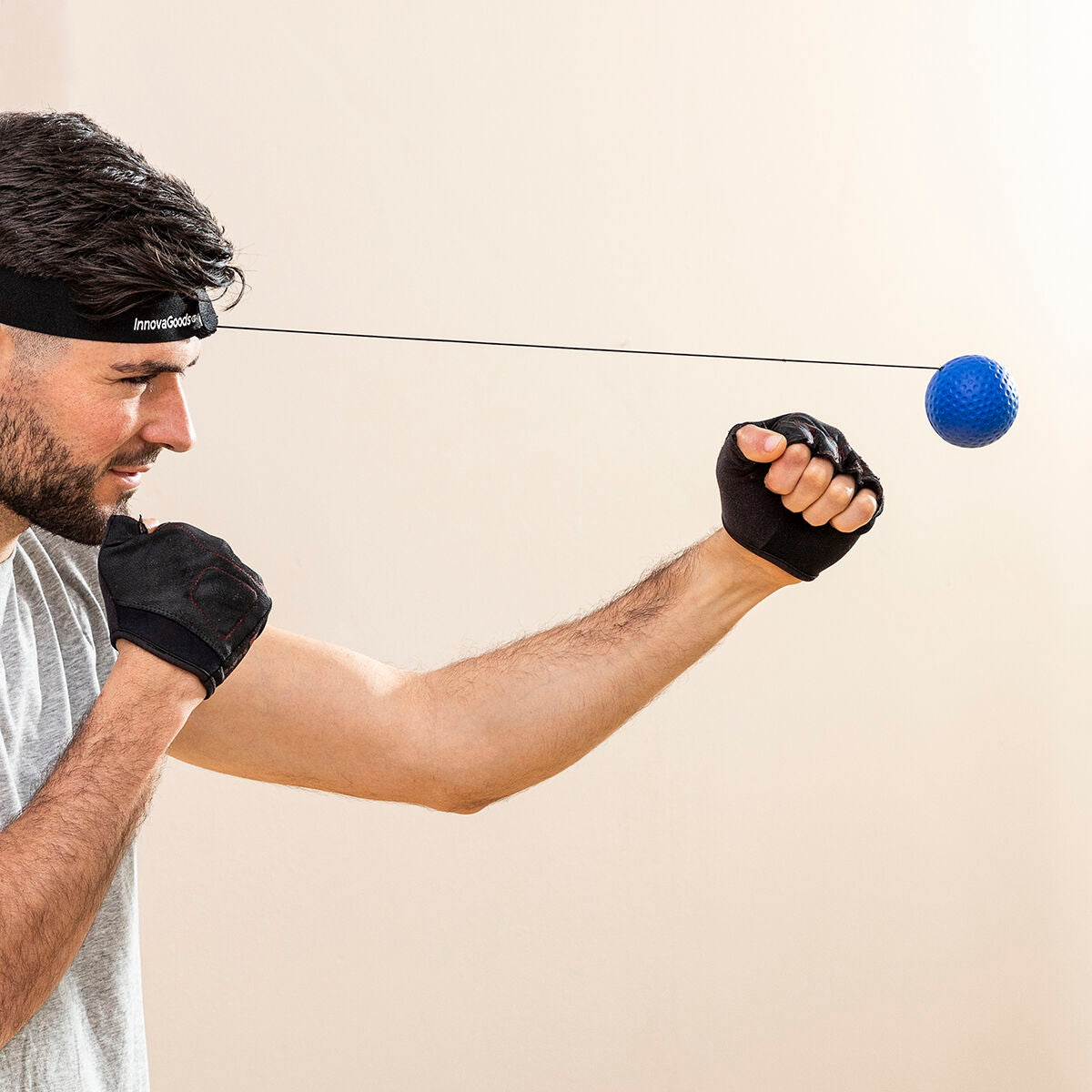 InnovaGoods Trainings- und Reflexball-Set Balxing mit Stirnband und zwei Bällen – Produktansicht