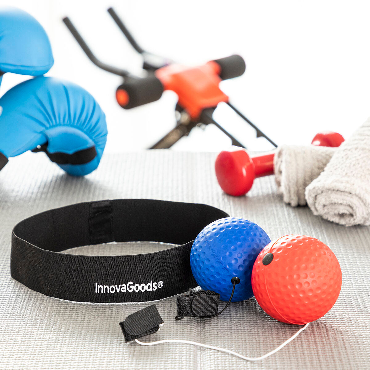 InnovaGoods Trainings- und Reflexball-Set Balxing mit Stirnband und zwei Bällen – Ansicht 8