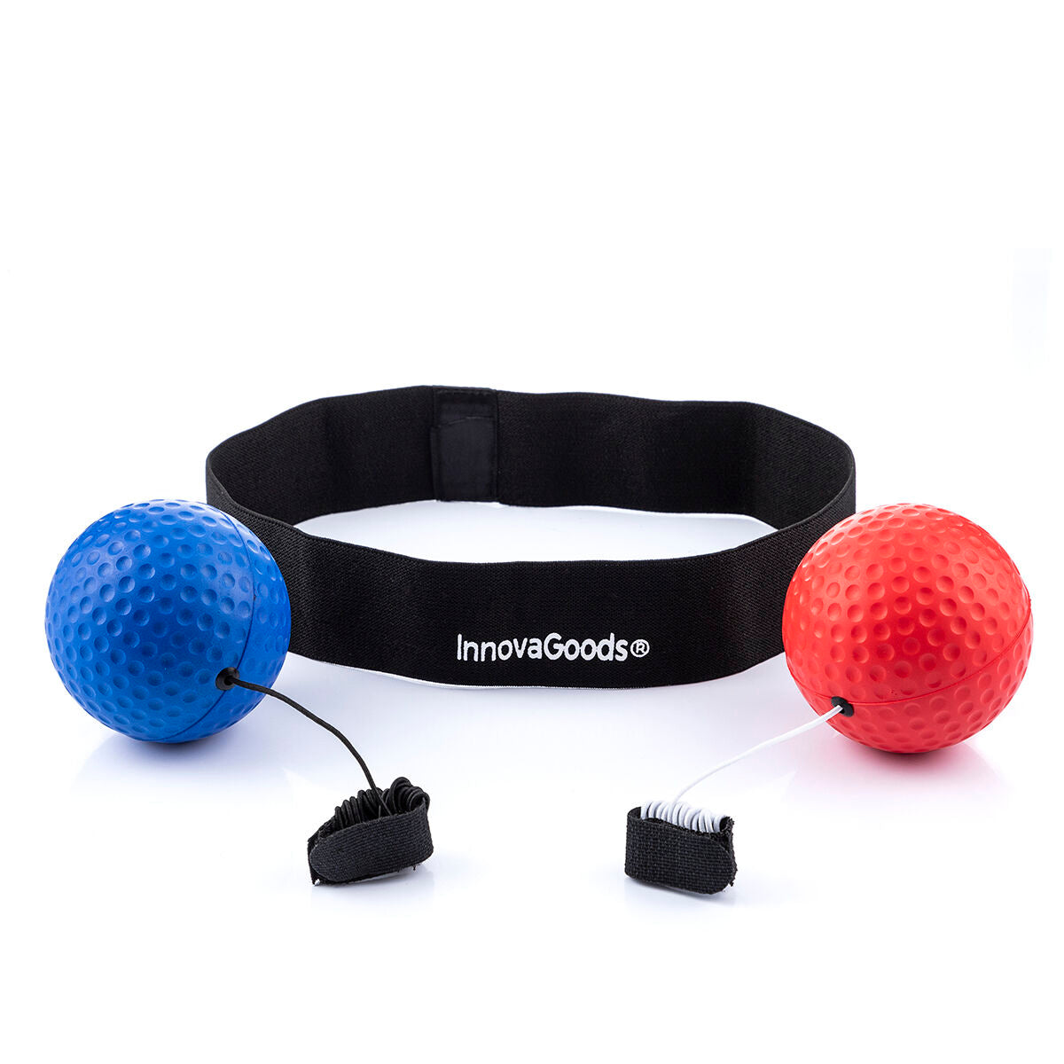 InnovaGoods Trainings- und Reflexball-Set Balxing mit Stirnband und zwei Bällen – Detailansicht