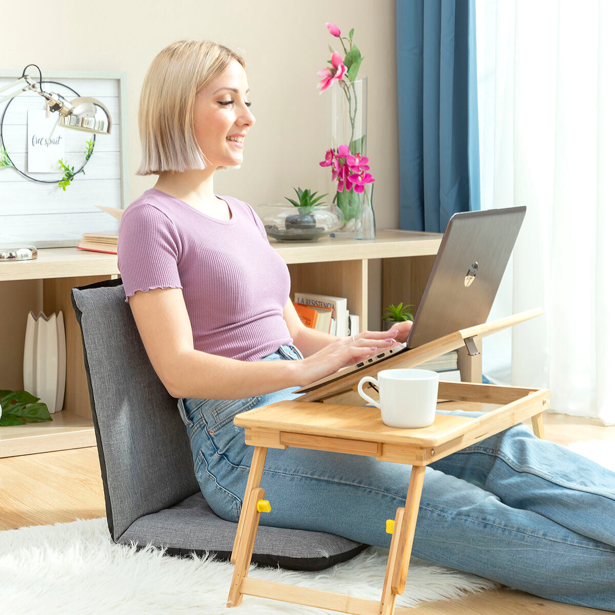 Verstellbarer Bodensitz Sitinel von InnovaGoods in Grau und Schwarz – Ansicht 8
