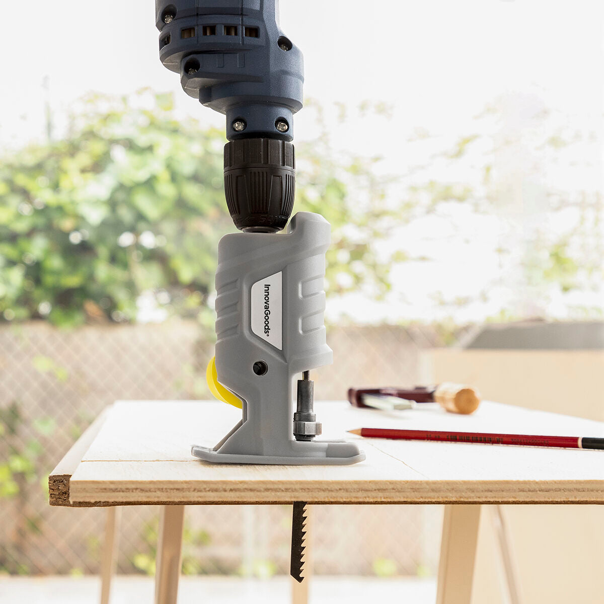 Jrill InnovaGoods Stichsägen-Adapter für Bohrmaschinen mit Sägeblättern – Ansicht 8