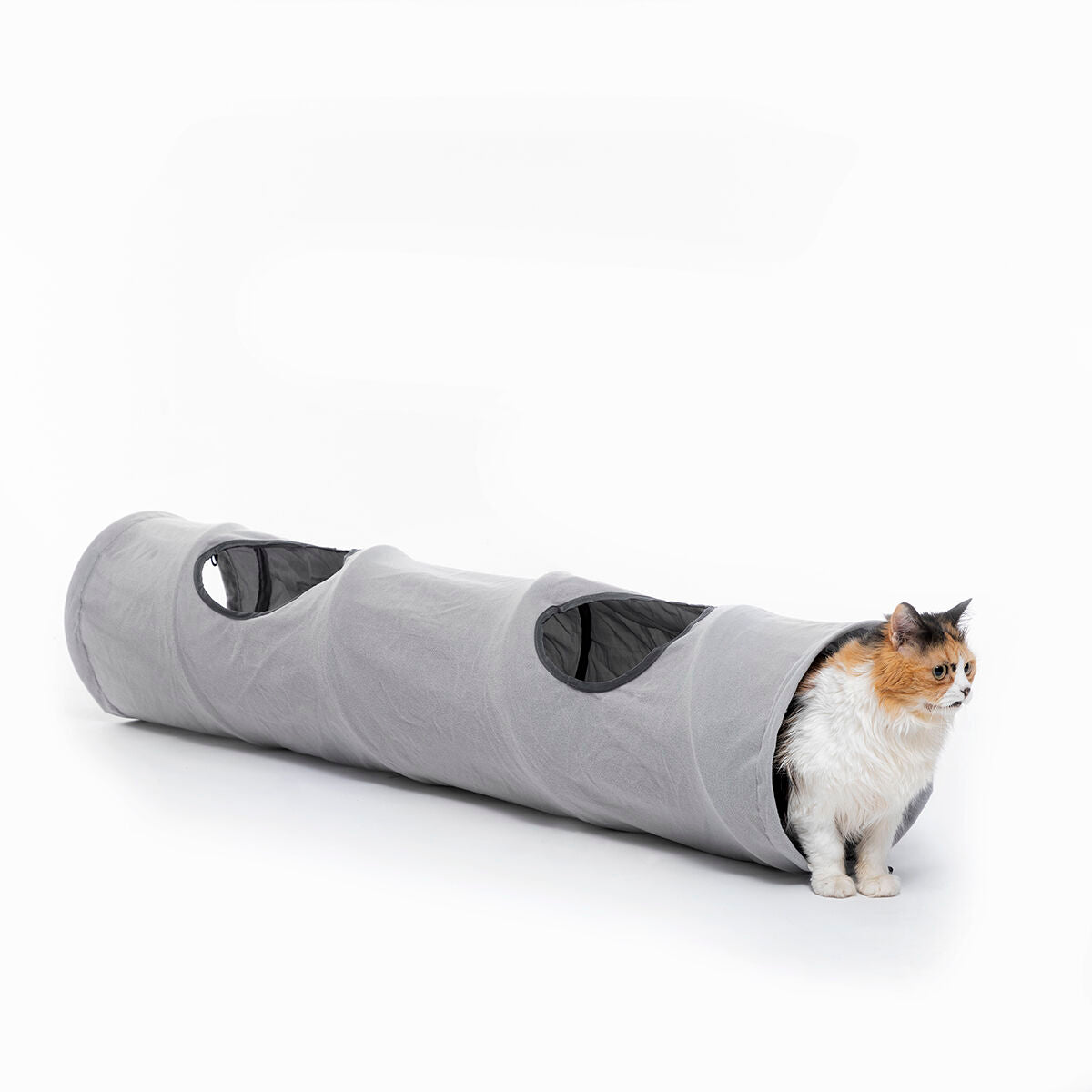 Faltbarer Katzentunnel Funnyl von InnovaGoods in Grau – Verpackung