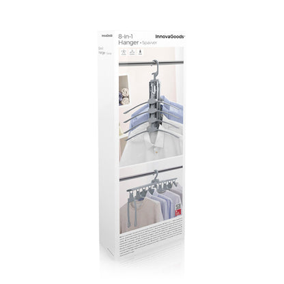 Mehrfach-Kleiderbügel 8-in-1 Spavver von InnovaGoods in Grau – Ansicht 7