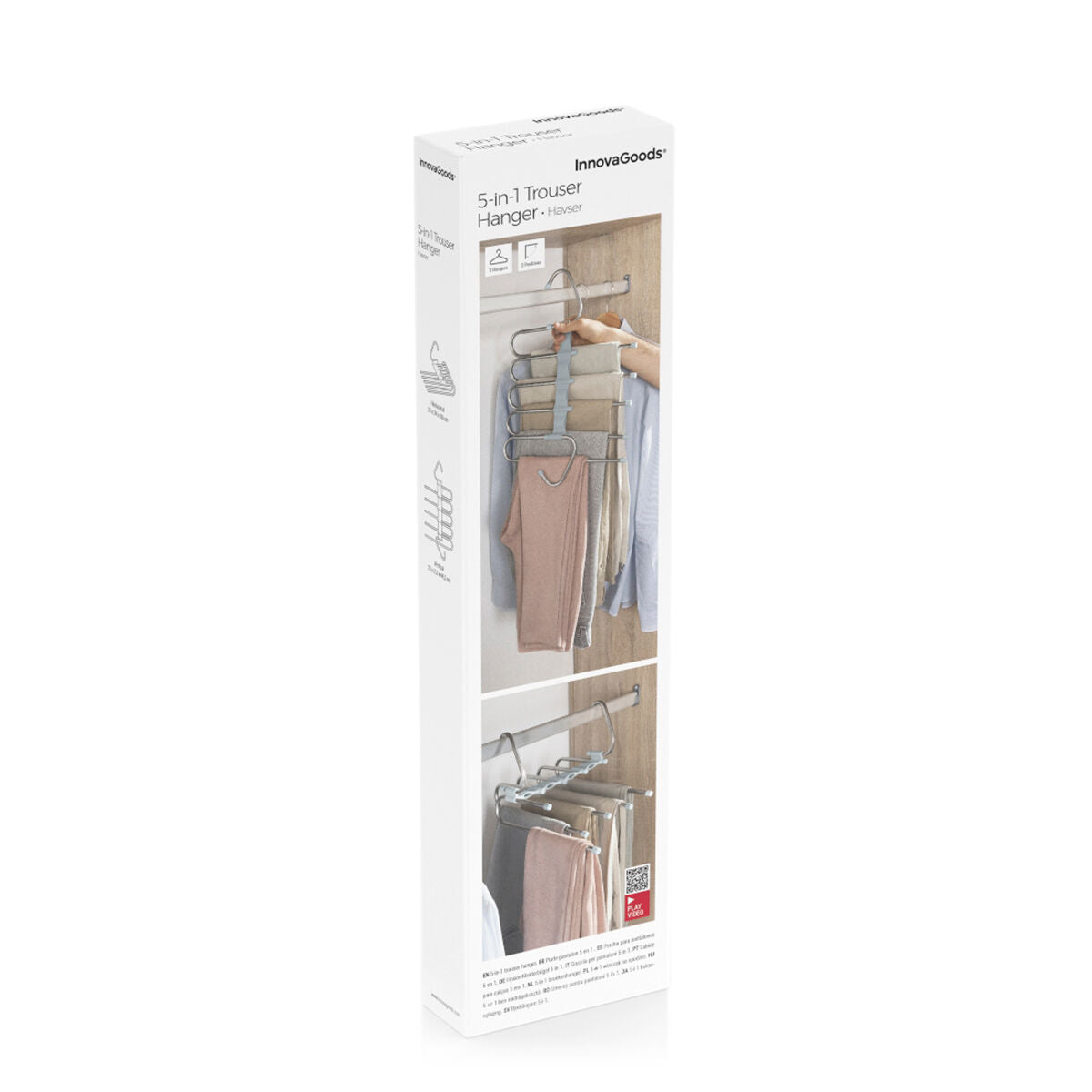 InnovaGoods Havser Mehrfachbügel 5-in-1 für Hosen – Detailansicht