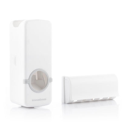 Zahnpastaspender mit Zahnbürstenhalter Diseeth von InnovaGoods in Weiss und Grau – Verpackung