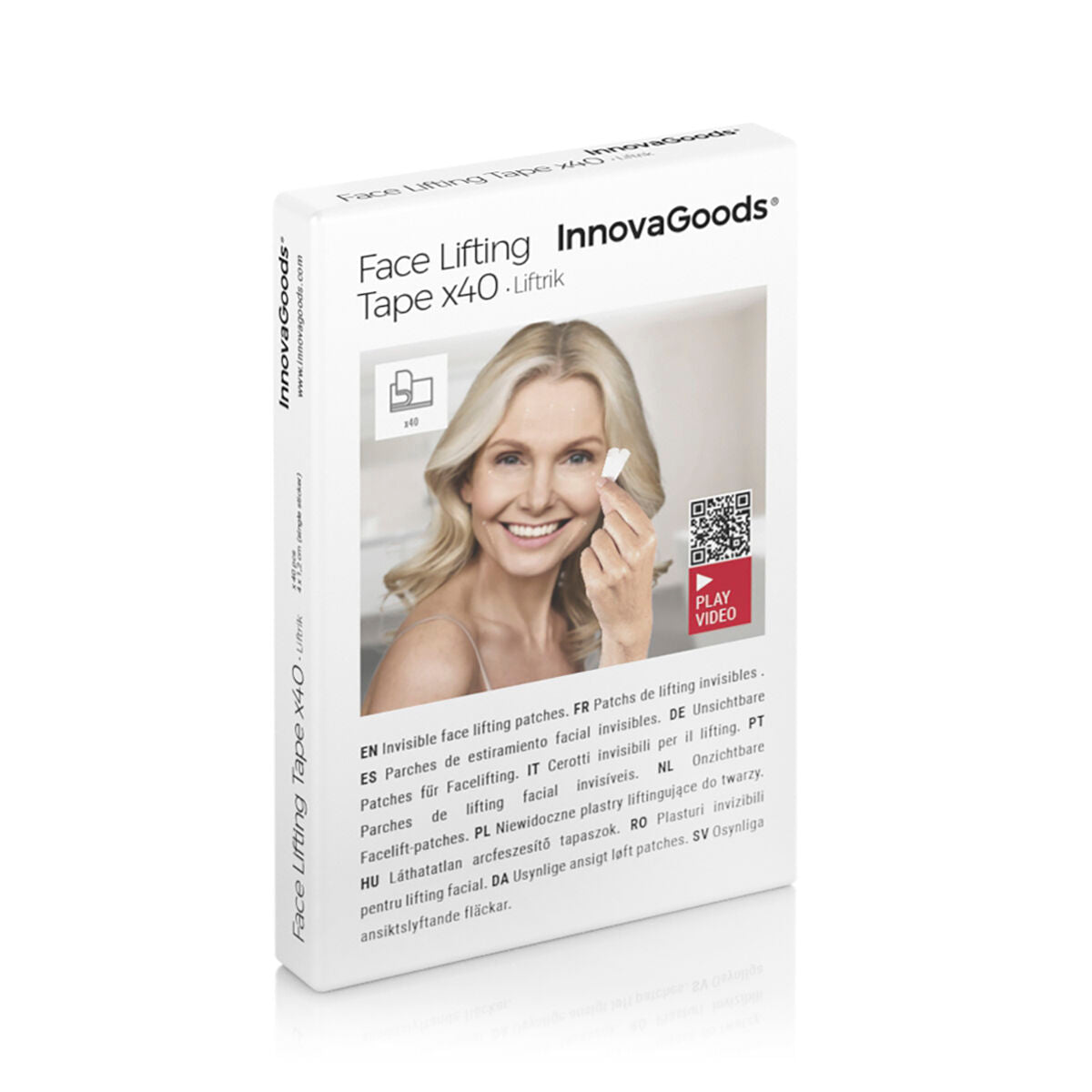 Selbstklebende Facelift-Patches Liftrik von InnovaGoods, 40 Stück – Detailansicht