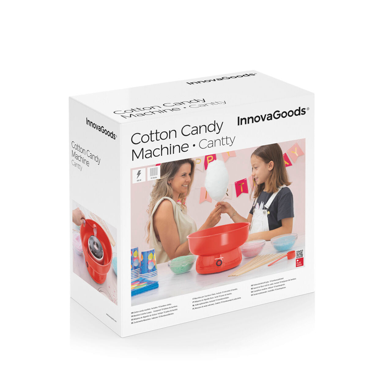 InnovaGoods Cantty Zuckerwattemaschine rot – Detailansicht