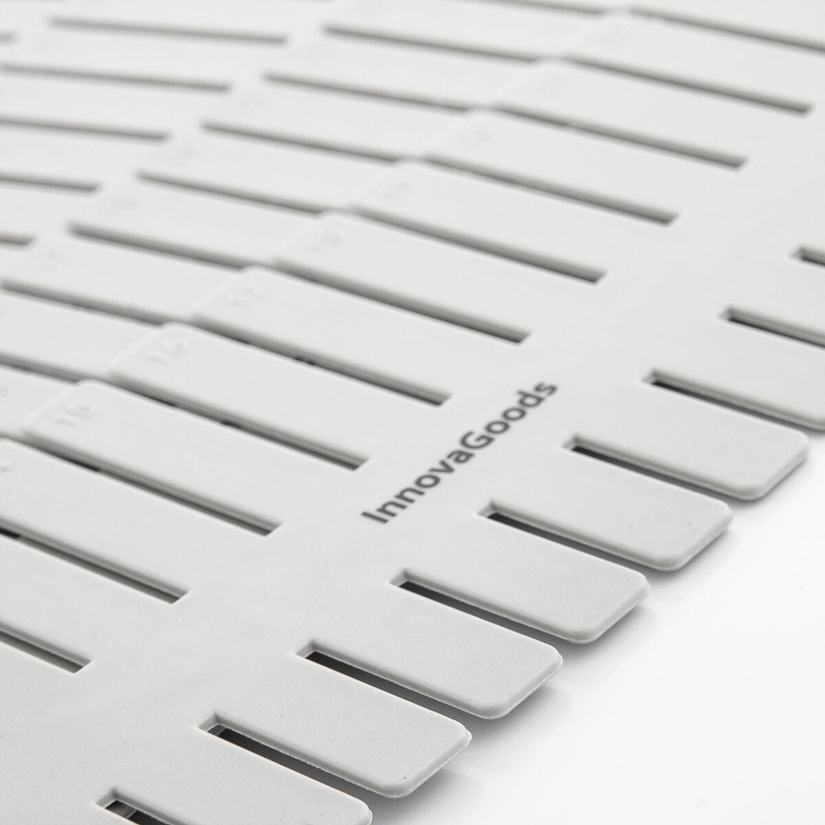 Verstellbarer Schubladenorganisator Condor von InnovaGoods, 16-teilig, grau – Rückansicht