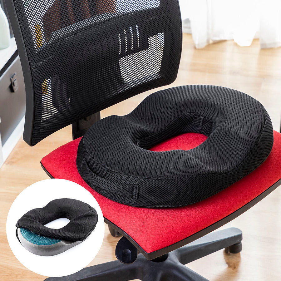 InnovaGoods Charnut ergonomisches Gel-Sitzkissen mit Bambuskohle und abnehmbarem Bezug – Produktansicht