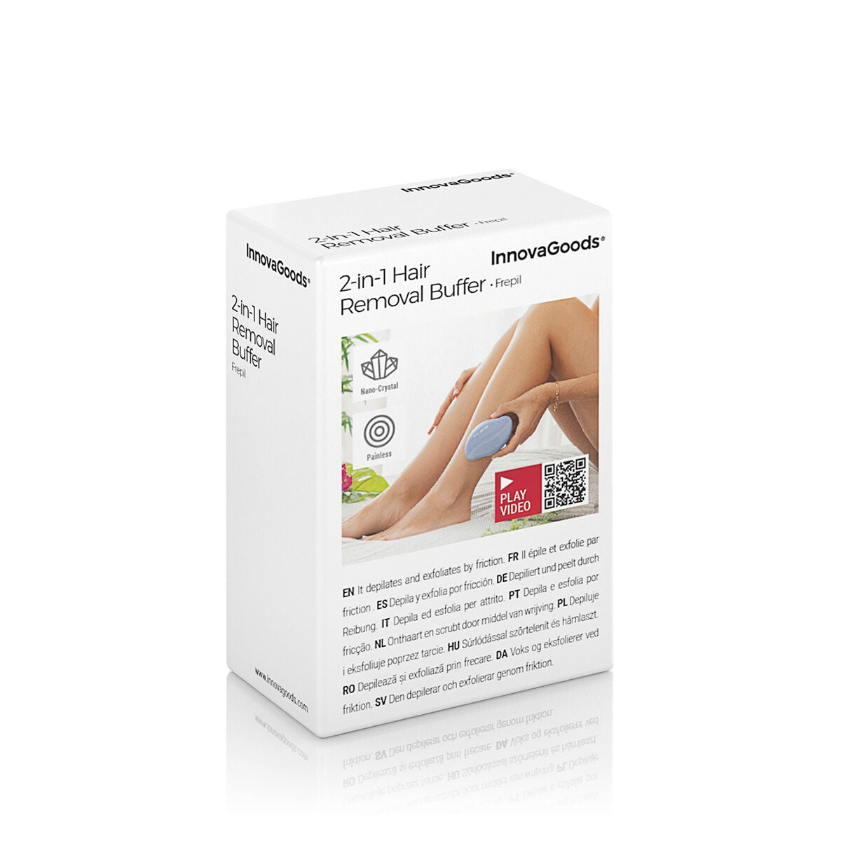 Frepil Nano-Kristall-Epilierer von InnovaGoods für Haarentfernung und Peeling – Verpackung