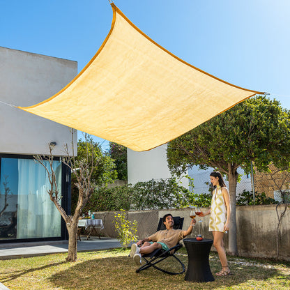 Rechteckiges Sonnensegel Shazail von InnovaGoods 2 x 3 m in Beige und Grau – Produktansicht