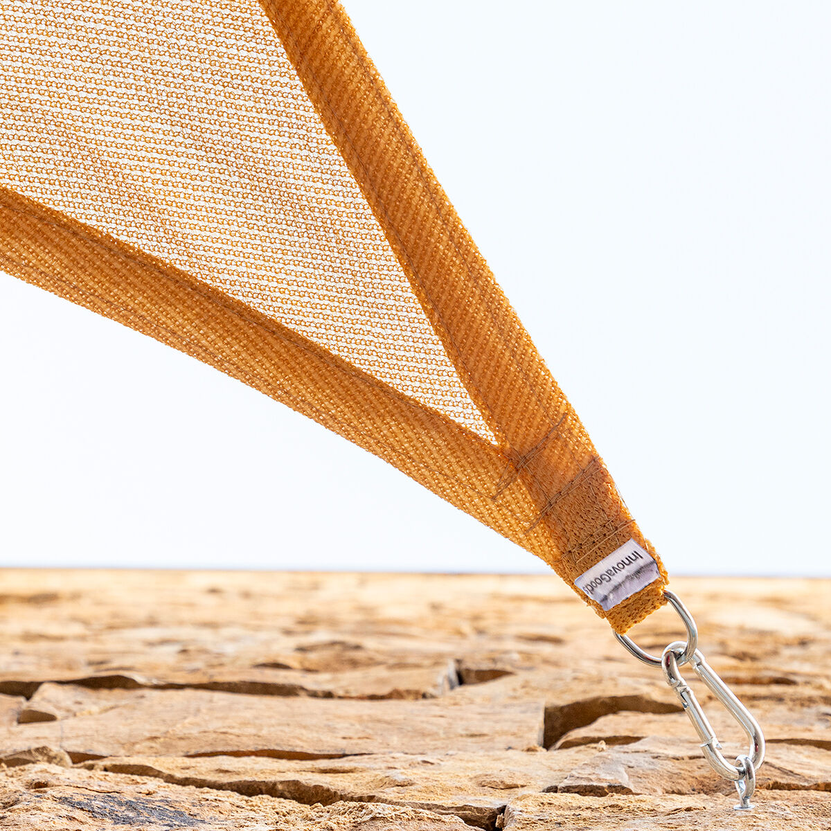 Rechteckiges Sonnensegel Shazail InnovaGoods 2 x 3 m in Beige und Grau – Rückansicht