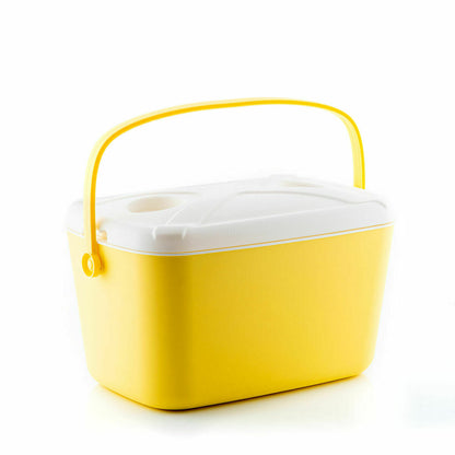 Tragbare Kühlbox Lilty 15 l von InnovaGoods mit Tragegriff und Deckel mit Becherhaltern – Seitenansicht