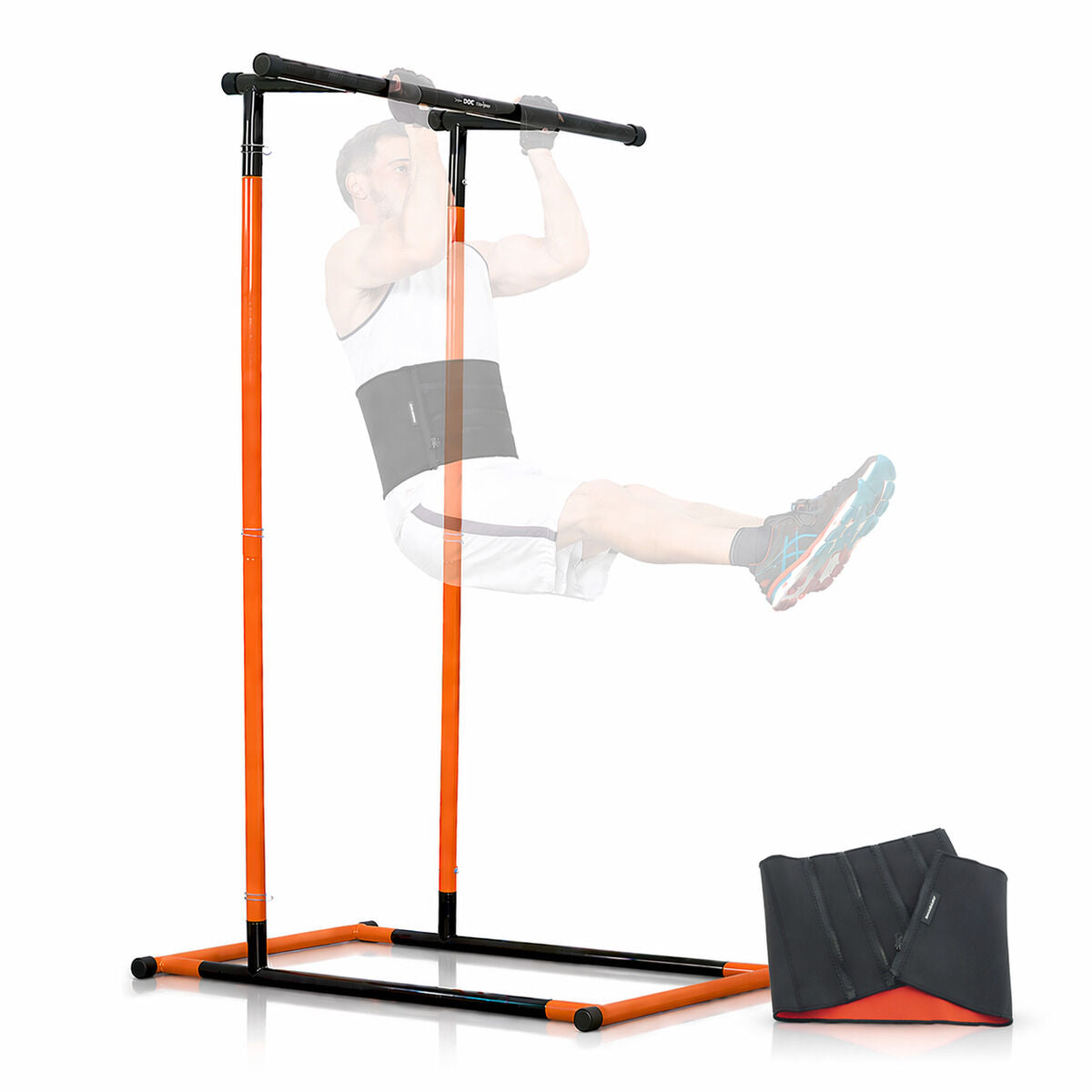 Klimmzugstation mit Taillengurt und Trainingsguide von InnovaGoods – Produktansicht