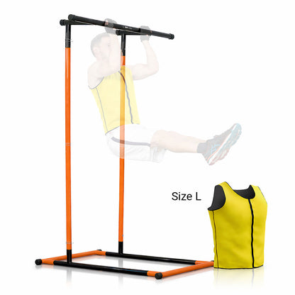 Pack Klimmzugstation Fitness mit Übungsanleitung und Sauna Sportweste Herren L InnovaGoods
