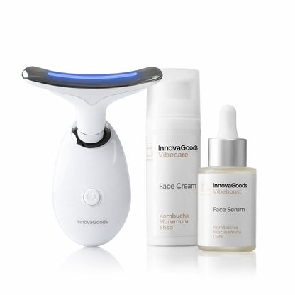 Pack Gesichtsmassager, Kombucha Gesichtsserum Vibeboost 30 ml und Kombucha Gesichtscreme Vibecare 50 ml InnovaGoods