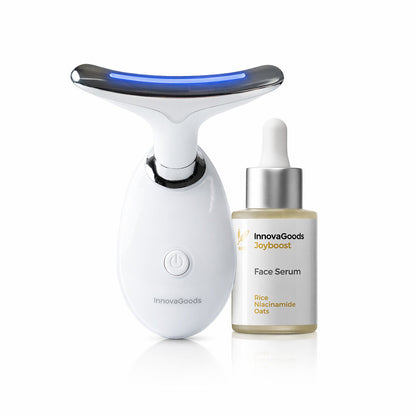 Pack straffendes LED-EMS-Wärme-Gesichtsmassagegerät und Rice Joyboost Gesichtsserum 30 ml InnovaGoods