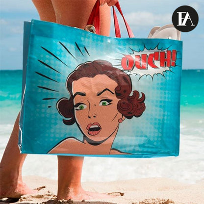 BigBuy Accessories Strandtasche Variante V0200265 in verschiedenen Designs – Rückansicht