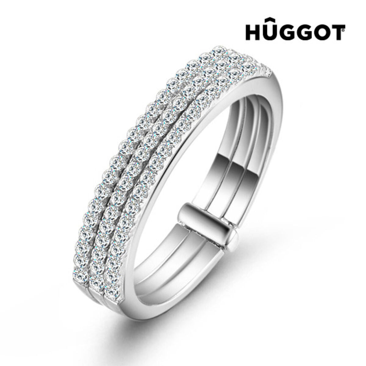 Hûggot Ring Three aus 925 Sterlingsilber mit Zirkoniasteinen – Produktansicht