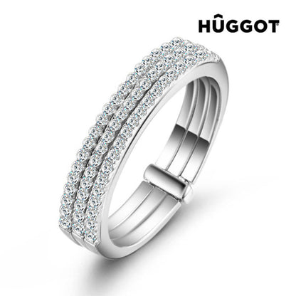 Hûggot Ring Three aus 925 Sterlingsilber mit Zirkoniasteinen – Produktansicht