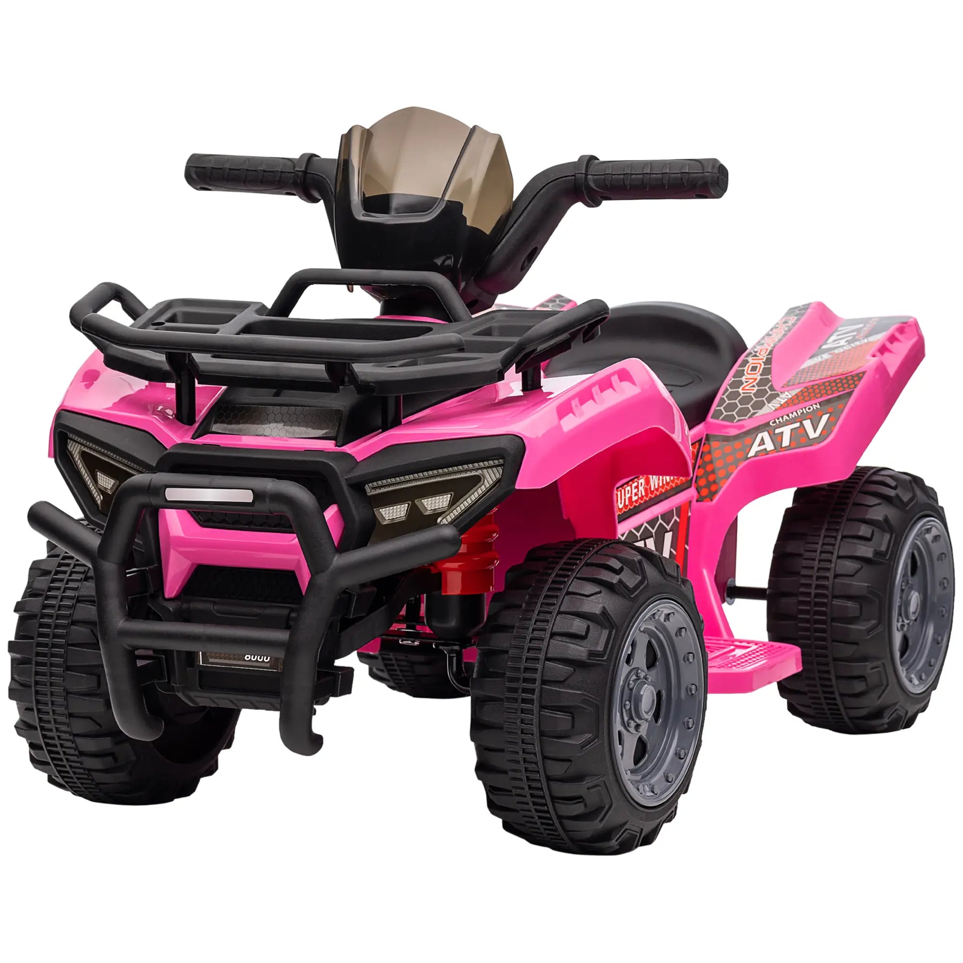 Pinkes HOMCOM Elektro Quad für Kinder von 18 bis 36 Monaten mit vier Reifen und Musikfunktion