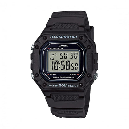 CASIO COLLECTION & VINTAGE CASIO Collection W-218H-1AVEF schwarze digitale Sportuhr – Produktansicht