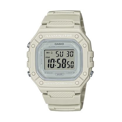 CASIO COLLECTION & VINTAGE Casio W-218HC-8AVDF Digitaluhr in Weiss – Produktansicht