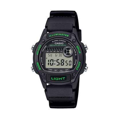 CASIO SPORT Mod. ILLUMINATOR SMALL WRIST 36.6mm case,  Bio-Based Resin strap - BLACK