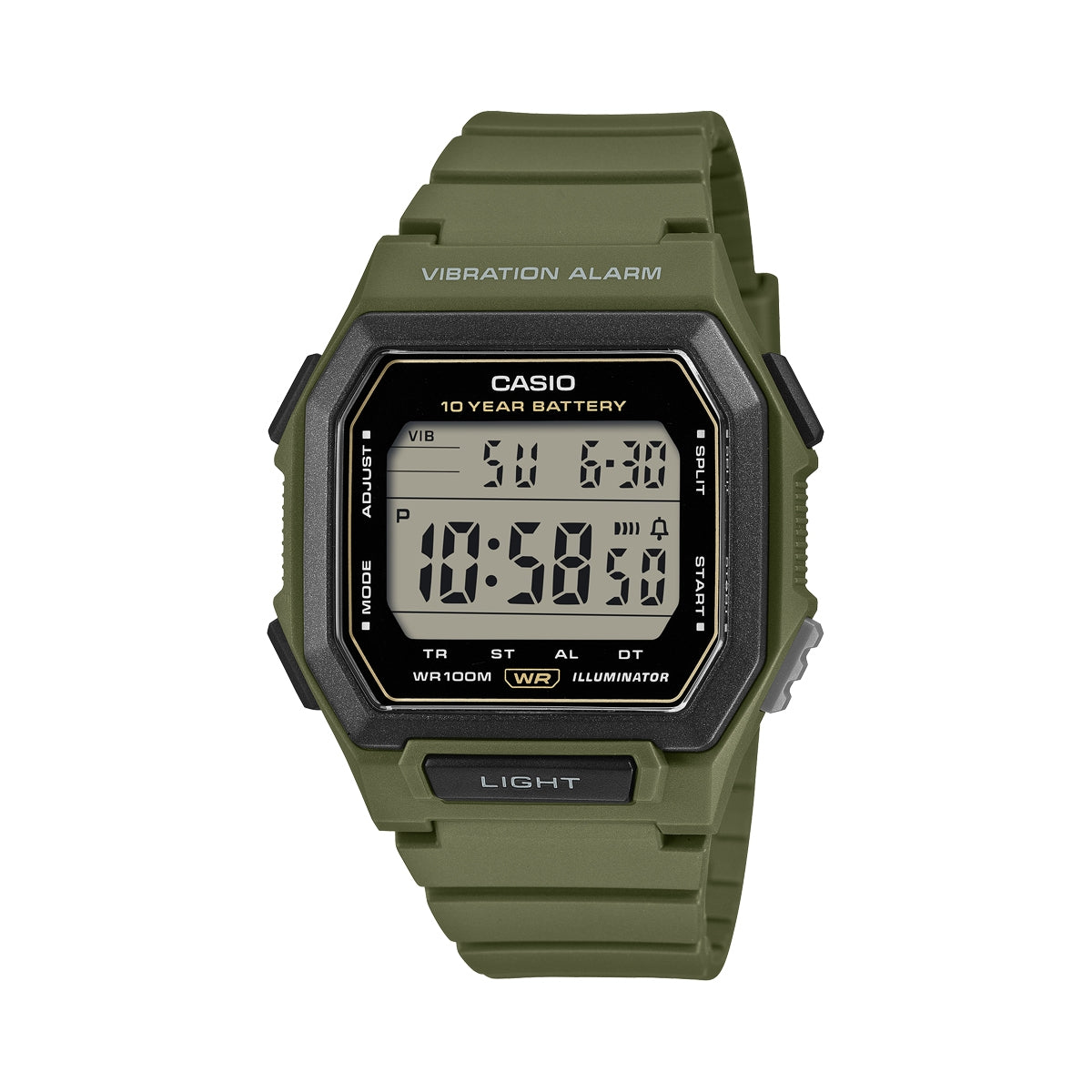 CASIO COLLECTION Mod. ILLUMINATOR 10 YEARS BATTERY - ARMY GREEN