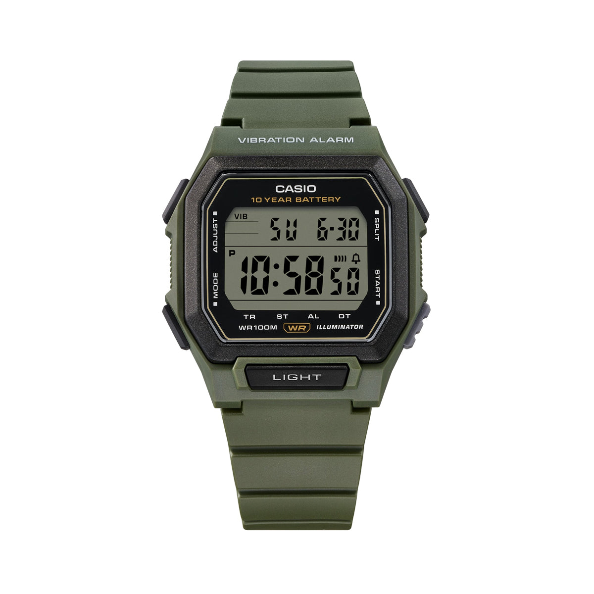 CASIO COLLECTION Mod. ILLUMINATOR 10 YEARS BATTERY - ARMY GREEN