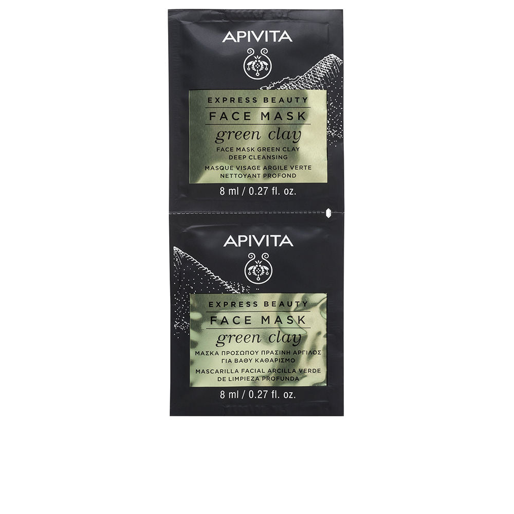 Express Beauty Mascarilla facial limpieza profunda con arcilla verde 2 x 8 ml