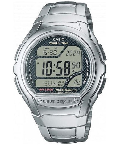 CASIO COLLECTION & VINTAGE CASIO Wave Ceptor WV-58RD-1AEF Funkuhr mit Weltzeit – Produktansicht
