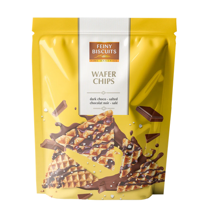 Feiny Biscuits Wafer Chips mit Kakaoglasur – gesalzen 70 g
